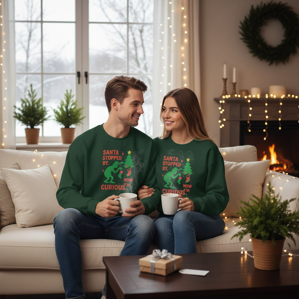 Unisex Bold Forest Green Festive Sweatshirt