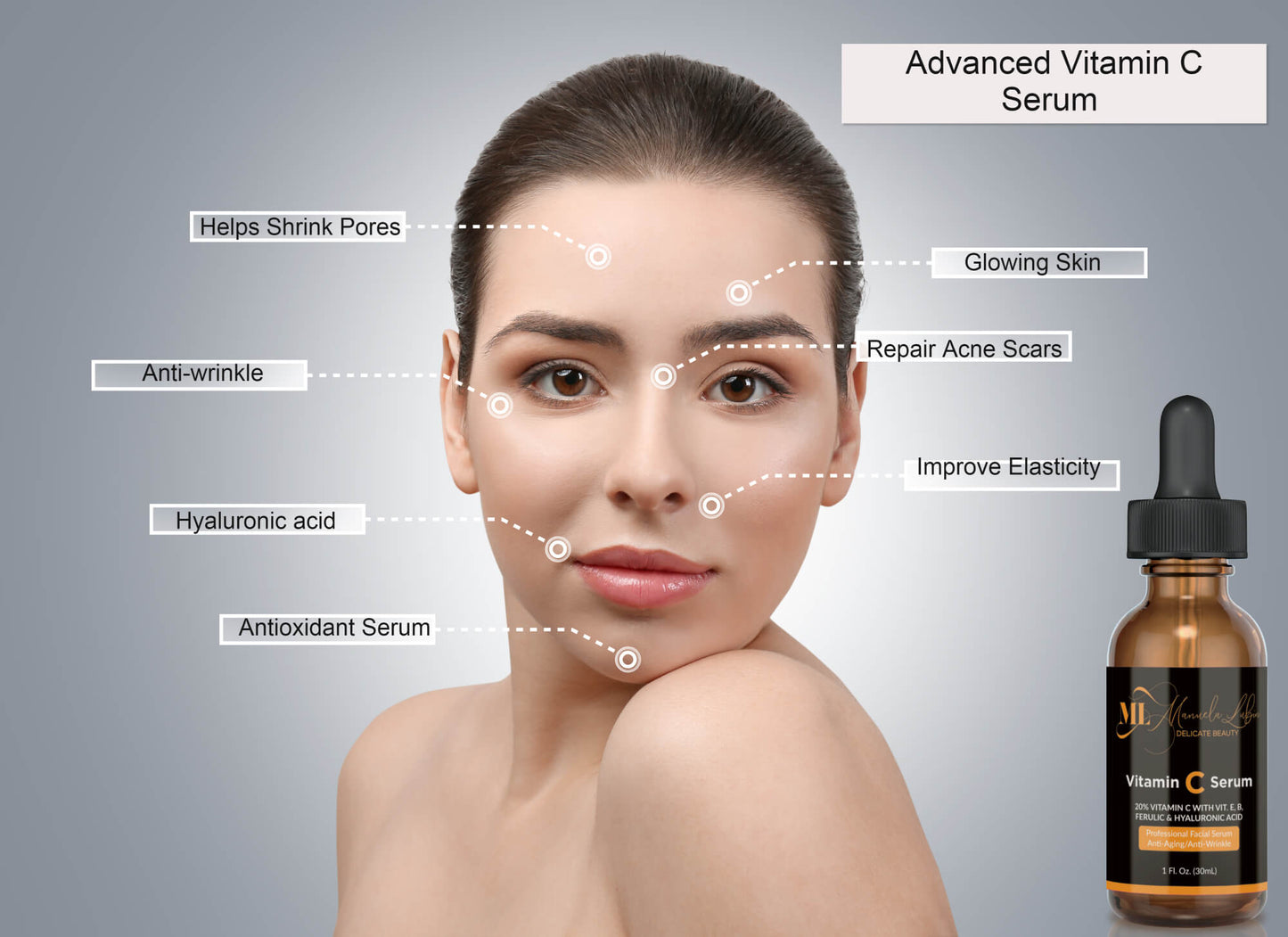 Acne Resolve + Radiant Skin Advanced Anti-Aging Vitamin C Serum,