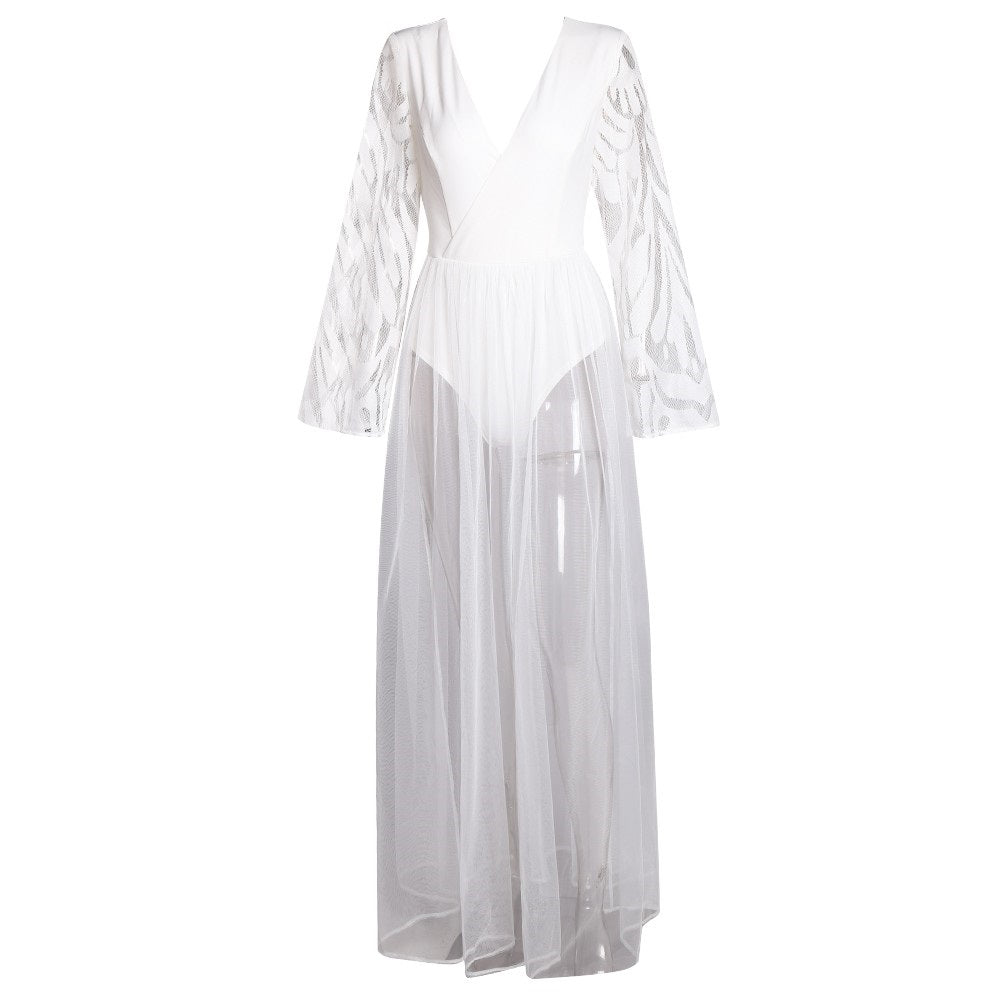 First in Class Stunning White Sheer Dress