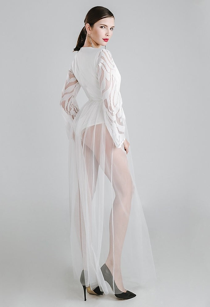 First in Class Stunning White Sheer Dress