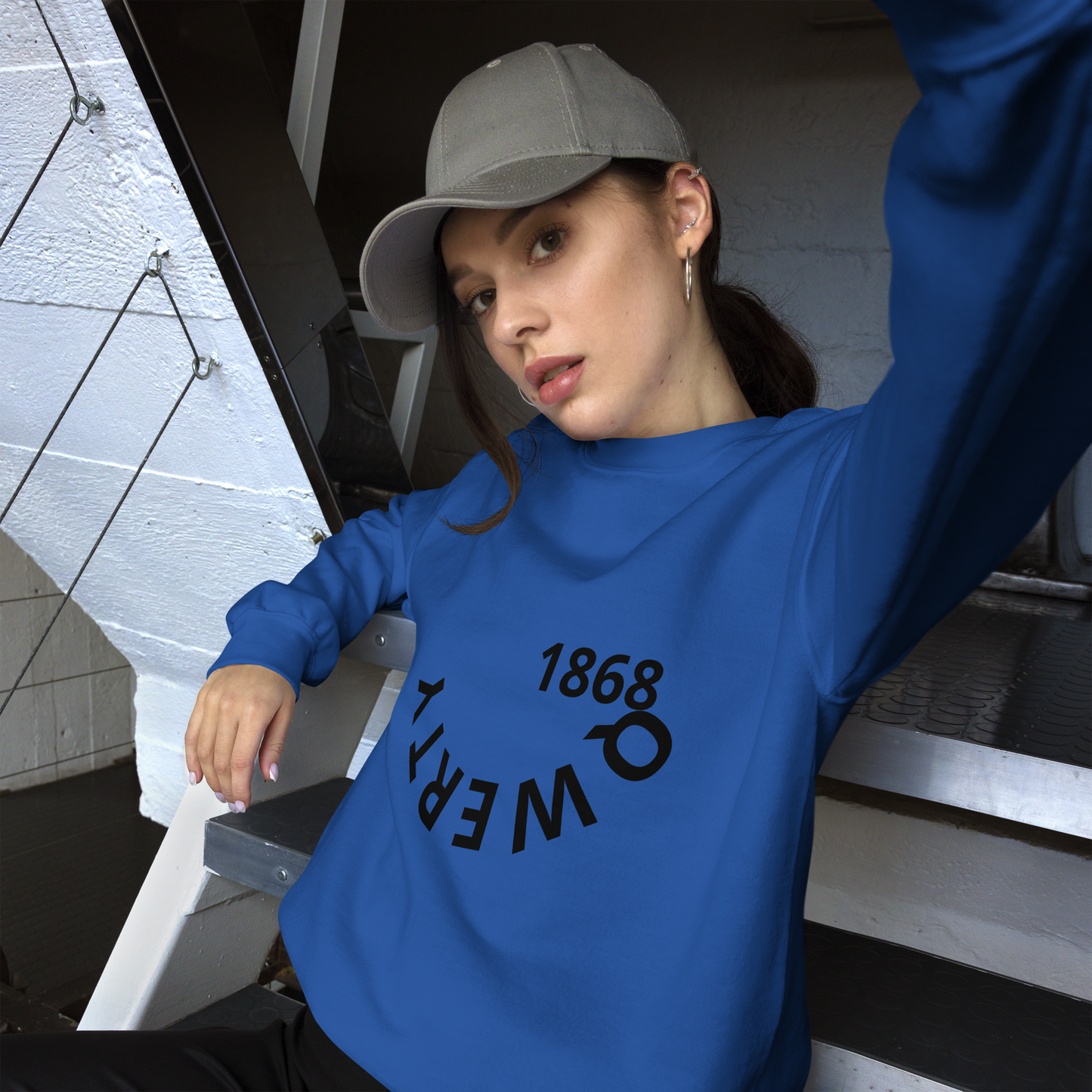 Tech inspired qwerty-qwerty sweatshirt