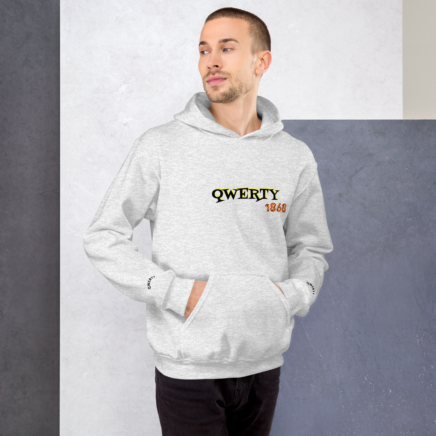 Tech inspired cozy kwerty-kwerty hoodie