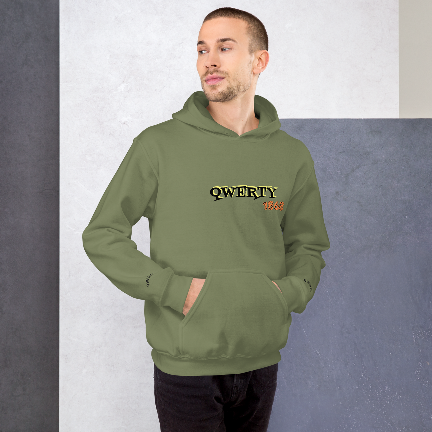 Tech inspired cozy kwerty-kwerty hoodie