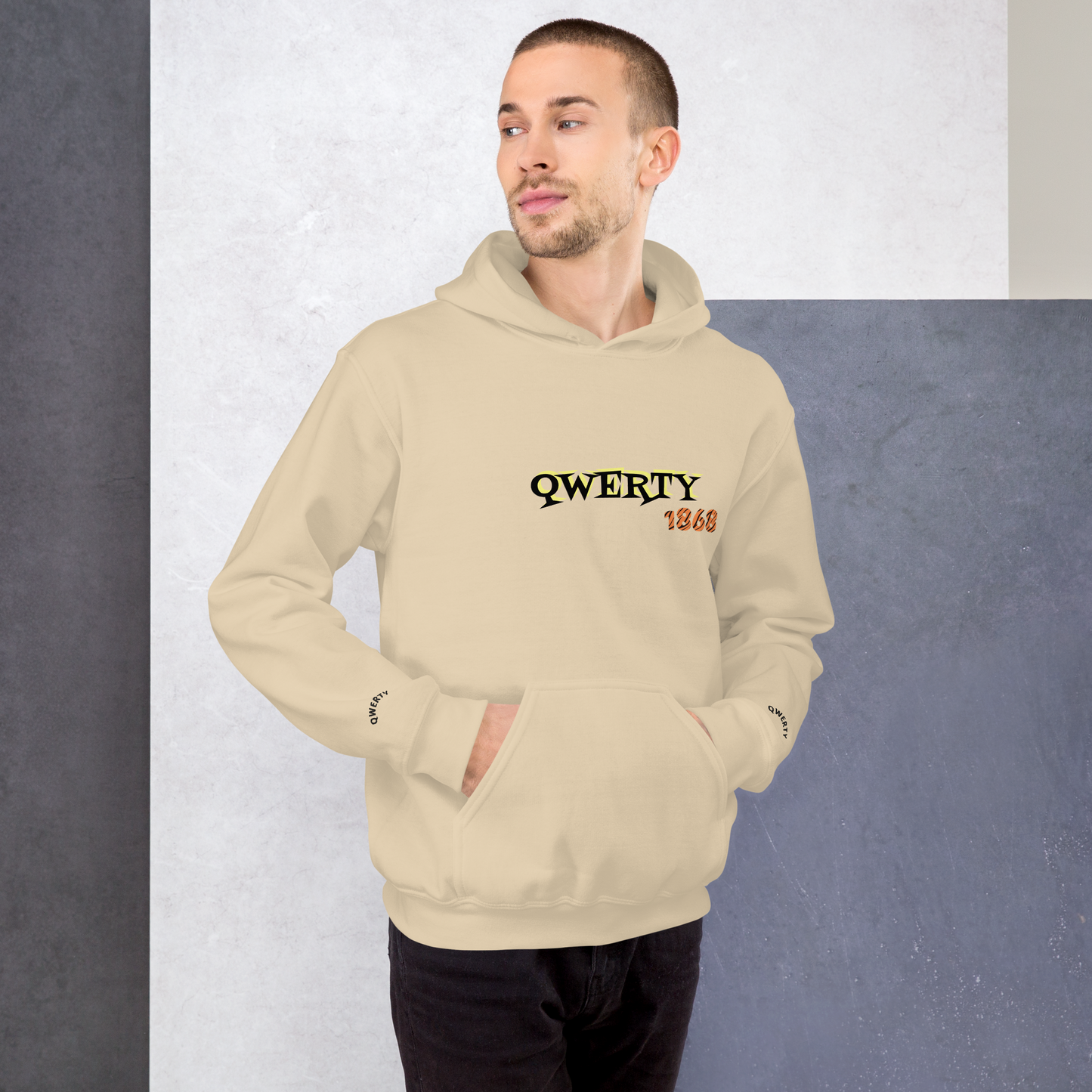 Tech inspired cozy kwerty-kwerty hoodie